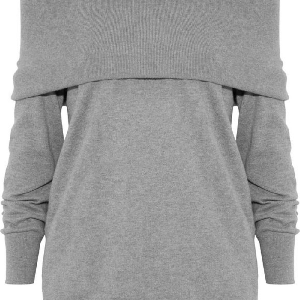 Joie off-the-shoulder cotton and cashmere-blend sw